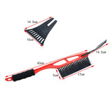Maxbell Multipurpose Ice Scraper & Snow Brush for Car Windshield Garden Sturdy Red