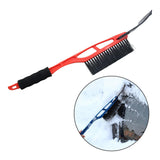Maxbell Multipurpose Ice Scraper & Snow Brush for Car Windshield Garden Sturdy Red