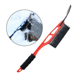 Maxbell Multipurpose Ice Scraper & Snow Brush for Car Windshield Garden Sturdy Red