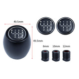 Maxbell Manual Gear Shift Knob Direct Replaces with 8mm 10mm 12mm Adapters Metal Black