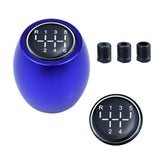 Maxbell Manual Gear Shift Knob Direct Replaces with 8mm 10mm 12mm Adapters Metal Blue