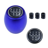 Maxbell Manual Gear Shift Knob Direct Replaces with 8mm 10mm 12mm Adapters Metal Blue