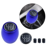 Maxbell Manual Gear Shift Knob Direct Replaces with 8mm 10mm 12mm Adapters Metal Blue