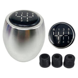 Maxbell Manual Gear Shift Knob Direct Replaces with 8mm 10mm 12mm Adapters Metal Argent