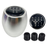 Maxbell Manual Gear Shift Knob Direct Replaces with 8mm 10mm 12mm Adapters Metal Argent