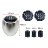 Maxbell Manual Gear Shift Knob Direct Replaces with 8mm 10mm 12mm Adapters Metal Argent