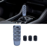 Maxbell Car Aluminum Alloy Gear Shift Knobs for Cars, Trucks, Buses, SUV Durable Grey