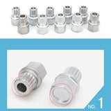 Maxbell 10Pcs 17mm Anti-Theft Screw Removal Socket Alloy Automobile for BMW