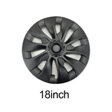 Maxbell 4Pcs 18" Hub Cap Wheel Cap Cover Automobile Durable for Tesla Model 3 Matt Black