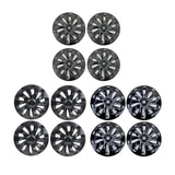 Maxbell 4Pcs 18" Hub Cap Wheel Cap Cover Automobile Durable for Tesla Model 3 Matt Black