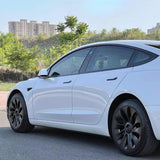 Maxbell 4Pcs 18" Hub Cap Wheel Cap Cover Automobile Durable for Tesla Model 3 Matt Black