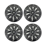 Maxbell 4Pcs 18" Hub Cap Wheel Cap Cover Automobile Durable for Tesla Model 3 Matt Black