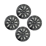 Maxbell 4Pcs 18" Hub Cap Wheel Cap Cover Automobile Durable for Tesla Model 3 Matt Black