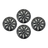 Maxbell 4Pcs 18" Hub Cap Wheel Cap Cover Automobile Durable for Tesla Model 3 Matt Black