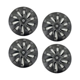 Maxbell 4Pcs 18" Hub Cap Wheel Cap Cover Automobile Durable for Tesla Model 3 Matt Black
