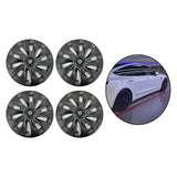 Maxbell 4Pcs 18" Hub Cap Wheel Cap Cover Automobile Durable for Tesla Model 3 Matt Black