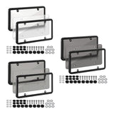 Maxbell American License Plate Frame with Screws Auto Accessory for Auto Truck White