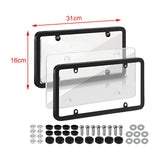 Maxbell American License Plate Frame with Screws Auto Accessory for Auto Truck White