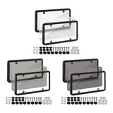 Maxbell American License Plate Frame with Screws Auto Accessory for Auto Truck White