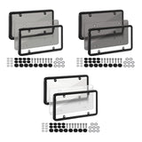 Maxbell American License Plate Frame with Screws Auto Accessory for Auto Truck White