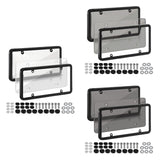Maxbell American License Plate Frame with Screws Auto Accessory for Auto Truck White