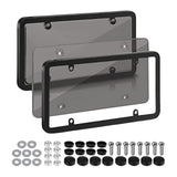 Maxbell American License Plate Frame with Screws Auto Accessory for Auto Truck Black