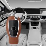 Maxbell Car Key Fob Case Holder Protector for Mercedes-Benz A B C E S Class ml Brown