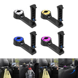Maxbell 2 in 1 Car Headrest Hidden Hook W/Phone Holder Hidden for Grocery Cloth Argent