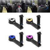 Maxbell 2 in 1 Car Headrest Hidden Hook W/Phone Holder Hidden for Grocery Cloth Argent