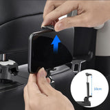 Maxbell 2 in 1 Car Headrest Hidden Hook W/Phone Holder Hidden for Grocery Cloth Argent