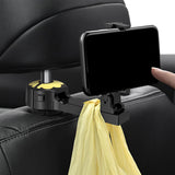 Maxbell 2 in 1 Car Headrest Hidden Hook W/Phone Holder Hidden for Grocery Cloth Aureate