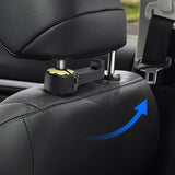 Maxbell 2 in 1 Car Headrest Hidden Hook W/Phone Holder Hidden for Grocery Cloth Aureate