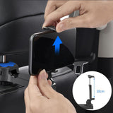Maxbell 2 in 1 Car Headrest Hidden Hook W/Phone Holder Hidden for Grocery Cloth Blue