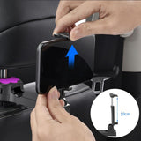 Maxbell 2 in 1 Car Headrest Hidden Hook W/Phone Holder Hidden for Grocery Cloth Purple