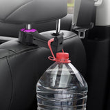 Maxbell 2 in 1 Car Headrest Hidden Hook W/Phone Holder Hidden for Grocery Cloth Purple