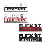 Maxbell Car Exterior Emblems 3D Fender Badge Decal for Vehicles Accessories Argent Black
