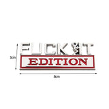 Maxbell Car Exterior Emblems 3D Fender Badge Decal for Vehicles Accessories Argent Red