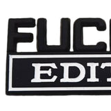 Maxbell Car Exterior Emblems 3D Fender Badge Decal for Vehicles Accessories Black and White