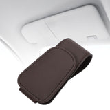 Maxbell Car Glasses Holder Glasses Eyeglass Hanger Clip for Car Visor Brown