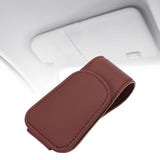Maxbell Car Glasses Holder Glasses Eyeglass Hanger Clip for Car Visor Dark Red