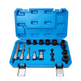 Maxbell 17Pcs Brake Disc and Caliper Socket Set Handheld Tool Wrench Socket Set