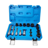 Maxbell 17Pcs Brake Disc and Caliper Socket Set Handheld Tool Wrench Socket Set