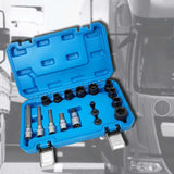 Maxbell 17Pcs Brake Disc and Caliper Socket Set Handheld Tool Wrench Socket Set