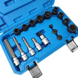 Maxbell 17Pcs Brake Disc and Caliper Socket Set Handheld Tool Wrench Socket Set