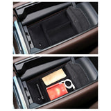 Maxbell Center Console Armrest Storage Box Black for BMW x5 x6 x7 2019-2022 Flocking
