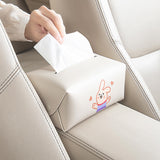 Maxbell Car Tissue Holder Car Auto Supplies Storage Cases for Car Armrest Box Beige