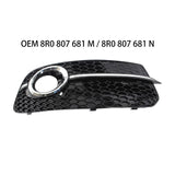 Maxbell Fog Light Lamp Grille Cover Trim Vehicle Durable for Audi Q5 2013-16 8R0 807 682 J