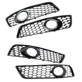 Maxbell 2 Pieces Fog Light Grill Cover for Audi A3 8P 2009-2013 Spare Parts Electroplate Black