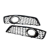 Maxbell 2 Pieces Fog Light Grill Cover for Audi A3 8P 2009-2013 Spare Parts Electroplate Black