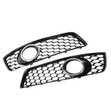 Maxbell 2 Pieces Fog Light Grill Cover for Audi A3 8P 2009-2013 Spare Parts Electroplate Black